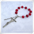 New Design Glass Beads Decade Rosary Religious Bracelet (IO-CE067)